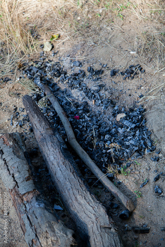 burnt firewood photo