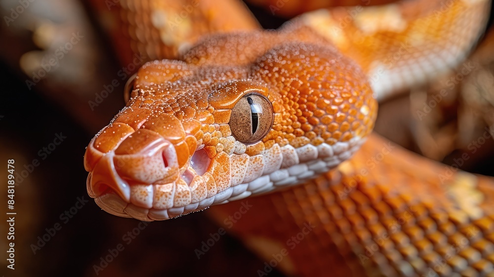 Fototapeta premium snake closeup face 