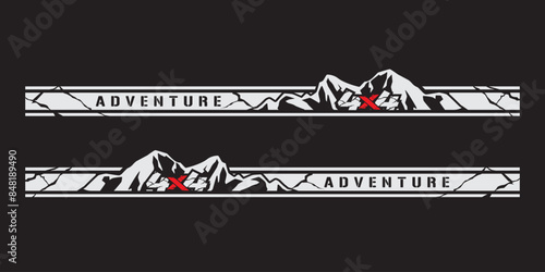 Wrap design for car vectors. sports stripes, car stickers. Racing decals for tuning