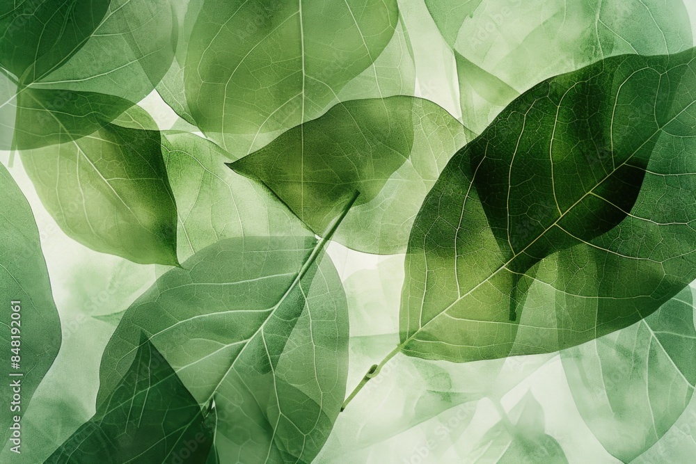 Obraz premium A detailed view of a cluster of green leaves