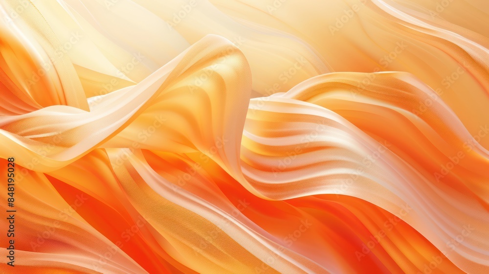 Obraz premium Generate an eye-catching photo featuring a modern wallpaper design with a captivating orange fluid textured gradient background. 