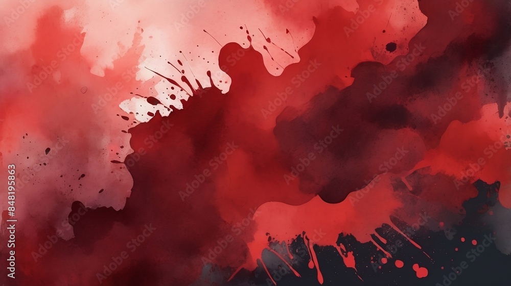 Dark red. Abstract watercolor paint background, banner Dark red. Abstract watercolor paint background, banner