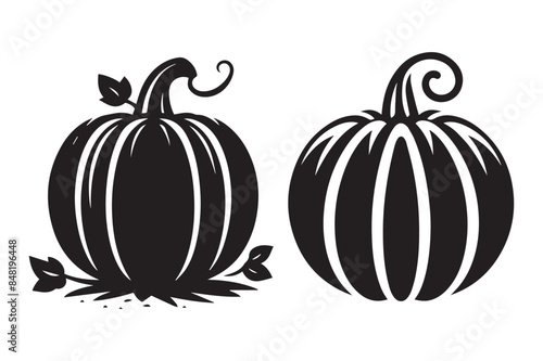 Vector illustration of a pumpkin, perfect for seasonal themes.