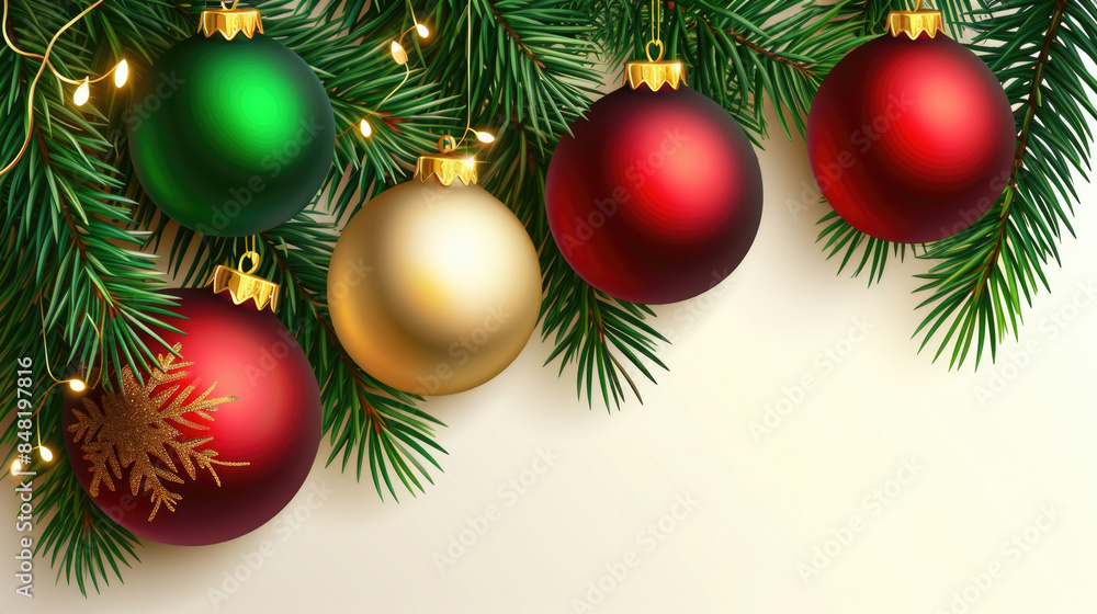 Obraz premium Christmas decorations, festive atmosphere, holiday season, family gathering