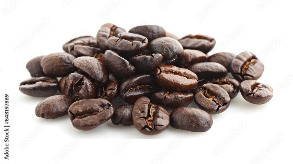 Obraz premium Isolated white background coffee beans