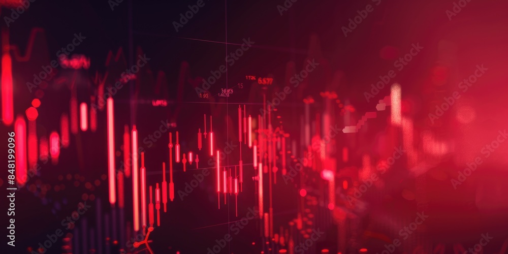 A close-up shot of a stock market chart on a wall, suitable for financial and business-related uses A close-up shot of a stock market chart on a wall, suitable for financial and business-related uses
