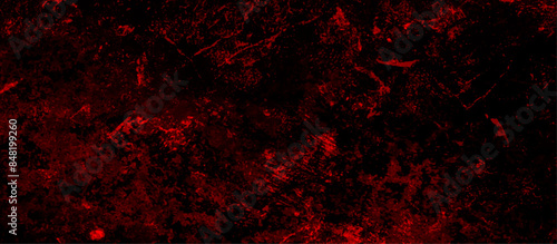 Abstract red marble on black background. Dark grunge textured red concrete wall background. gray and red granite tiles floor on red background. gloomy black and red colors background for design.