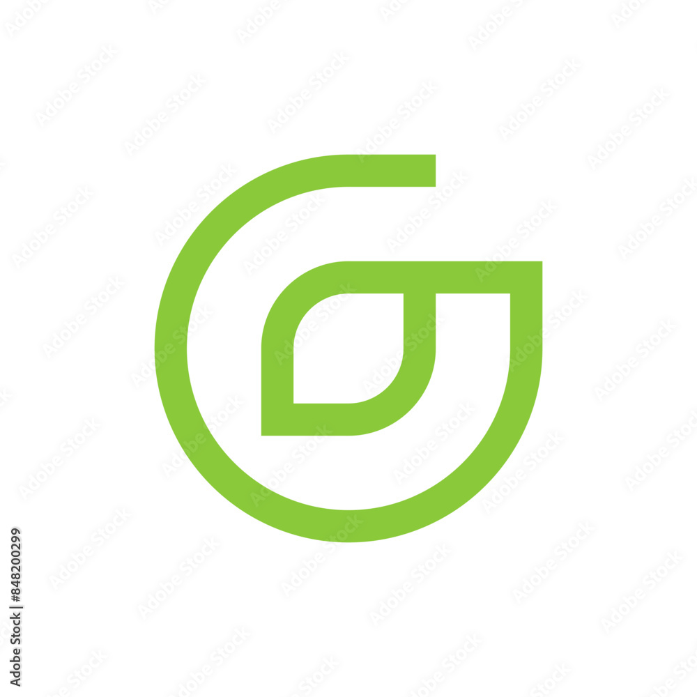 Letter G leaf simple minimal logo Letter G leaf simple minimal logo