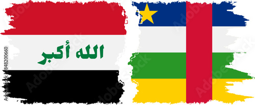 Central African Republic and Iraq grunge flags connection vecto Free Download Central African Republic and Iraq grunge flags connection vecto - GFXLoad