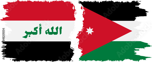 Jordan and Iraq grunge flags connection vector Free Download Jordan and Iraq grunge flags connection vector - GFXLoad