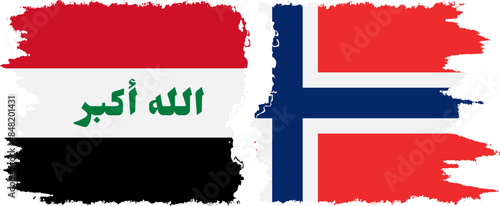 Norway and Iraq grunge flags connection vector Free Download Norway and Iraq grunge flags connection vector - GFXLoad