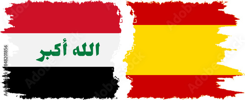 Spain and Iraq grunge flags connection vector Free Download Spain and Iraq grunge flags connection vector - GFXLoad