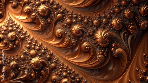 Abstract background of chocolate mist fractals for World Chocolate Day celebration, chocolate, mist, fractals, abstract photo