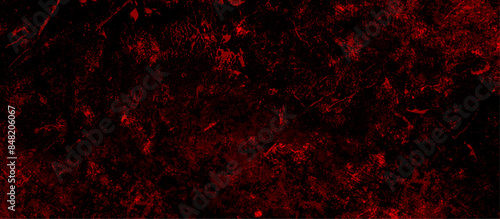 Abstract red marble on black background. Dark grunge textured red concrete wall background. gray and red granite tiles floor on red background. gloomy black and red colors background for design.