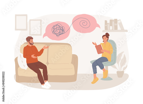 Psychologist service isolated concept vector illustration.