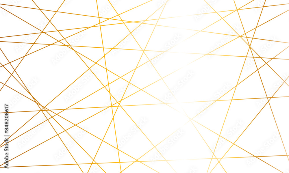Obraz premium Abstract luxury seamless premium shiny golden random chaotic square and triangle lines on transparent background. Vector, illustration