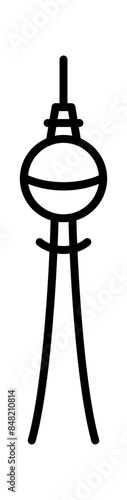 Berlin Tower, Berlin landmark icon. Suitable use for travel, holiday, app, website, infographic and more.