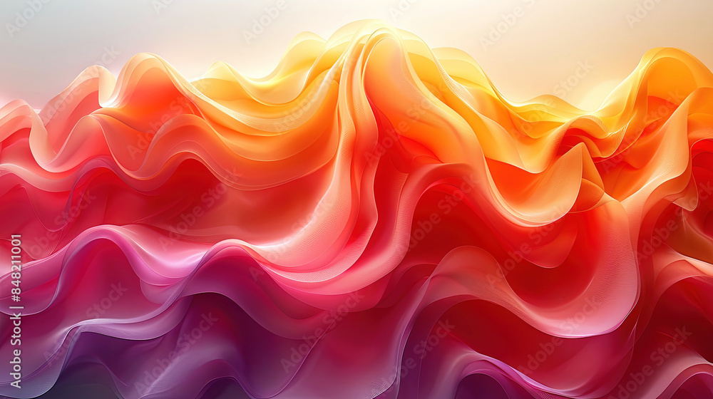 Obraz premium Warm colors abstract ai-generated precisionism style background