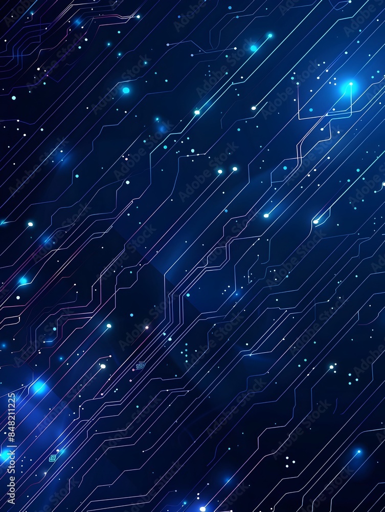 Striking Digital Technology Background with Glowing Circuit Board Patterns and Luminous Effects Striking Digital Technology Background with Glowing Circuit Board Patterns and Luminous Effects