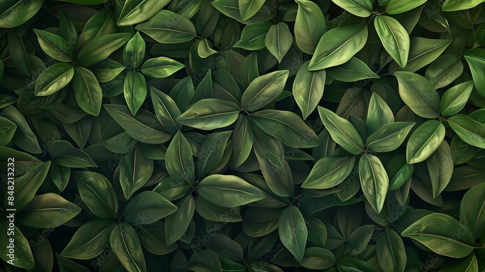 top view of green leaves wall background, seamless pattern top view of green leaves wall background, seamless pattern