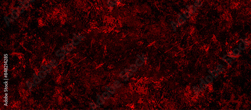 Abstract red marble on black background. Dark grunge textured red concrete wall background. gray and red granite tiles floor on red background. gloomy black and red colors background for design.