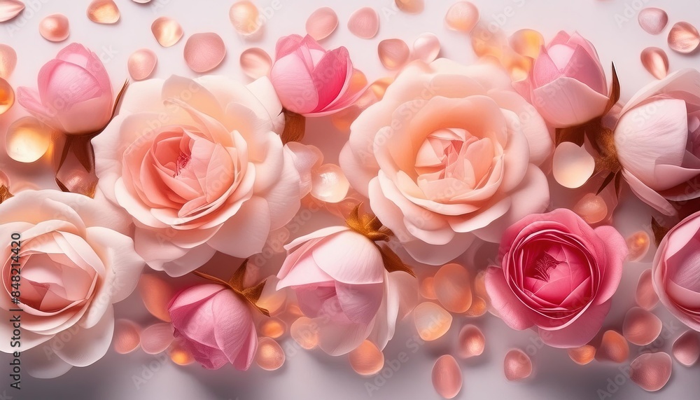 Elegant Pink and White Paper Flowers Display Elegant Pink and White Paper Flowers Display