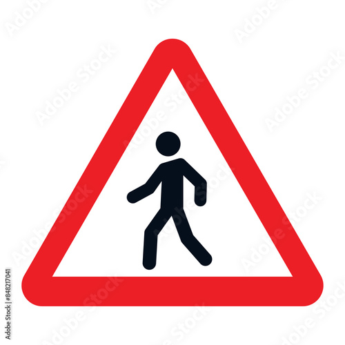DANGER TRAFFIC SIGNS OF SPAIN, P-20 - Pedestrians Crossing