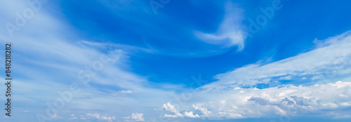 Photography blue sky with white cloud background