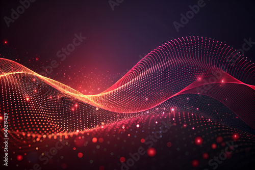 Colorful dots waves background texture