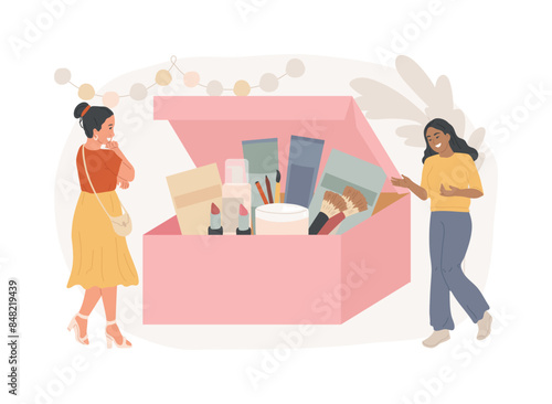 Beauty box isolated concept vector illustration.