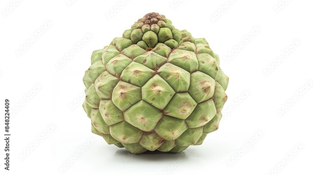 Obraz premium Annona squamosa or sugar apple isolated against a white backdrop