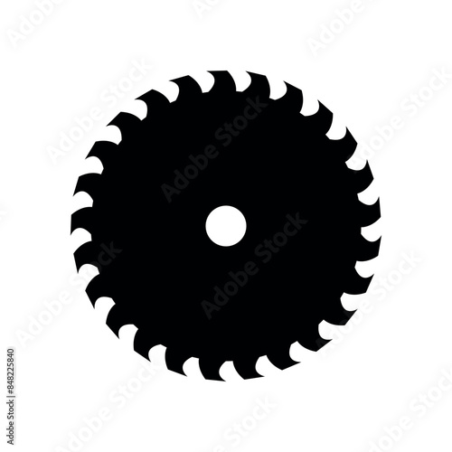 Industrial saw icon, saw icon vector flat trendy illustration isolated on white background.