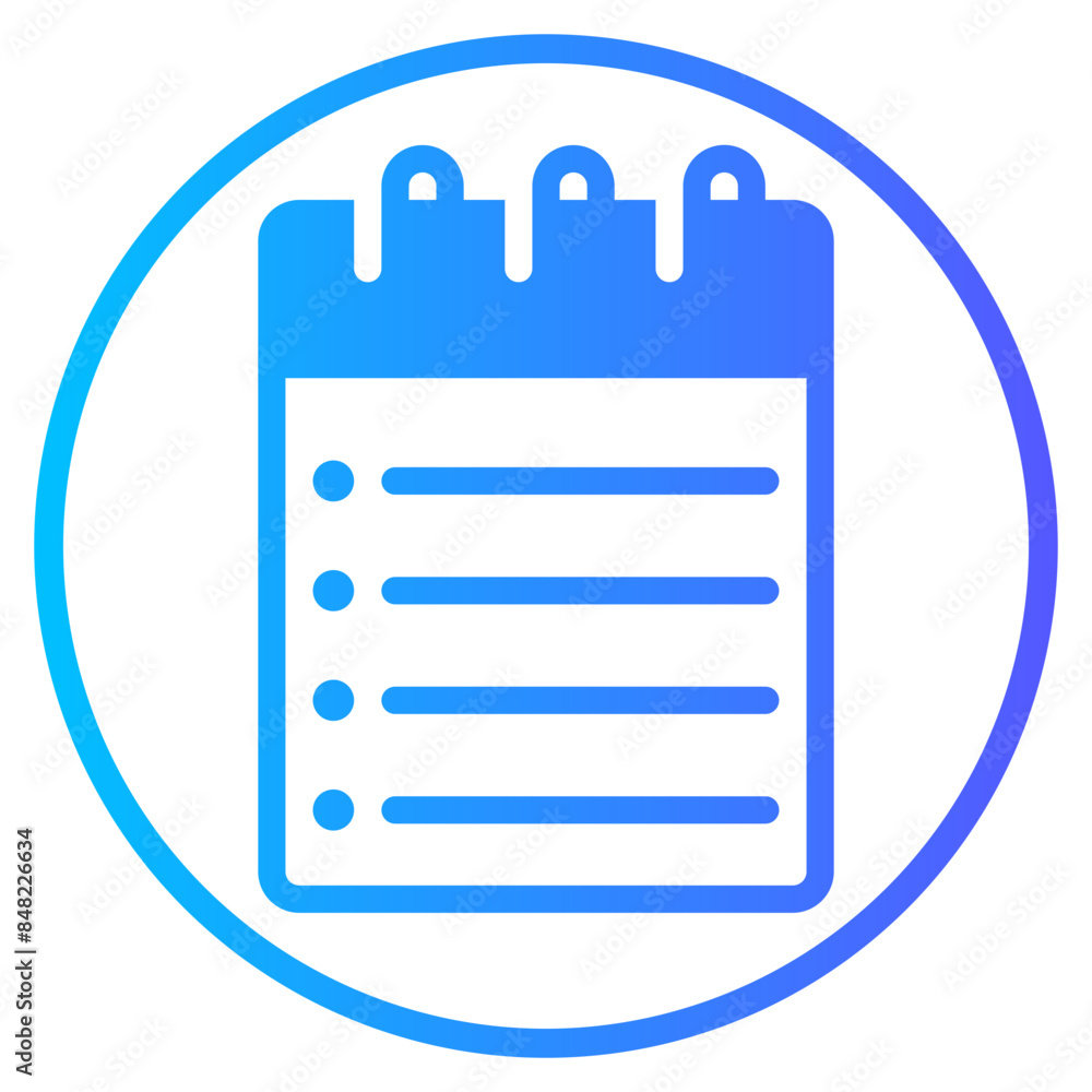 notepad gradient icon notepad gradient icon
