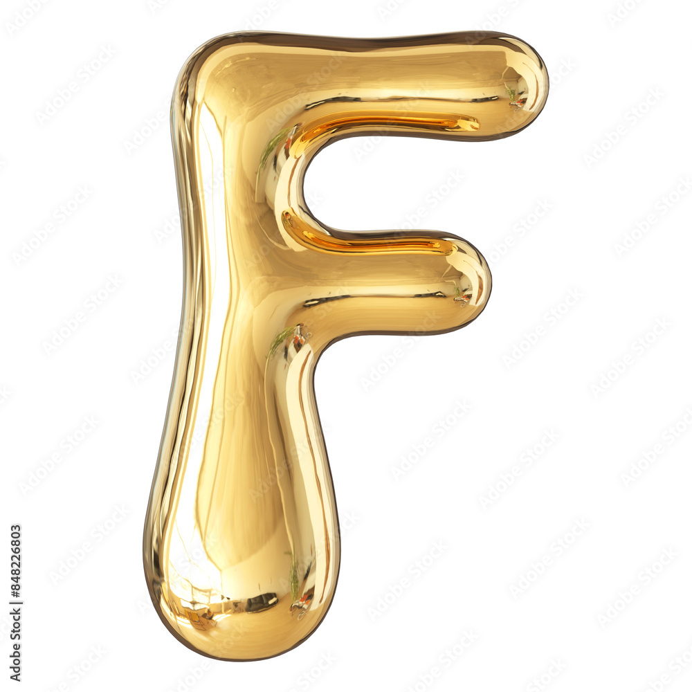 Gold 3D Font Letter F uppercase Gold 3D Font Letter F uppercase