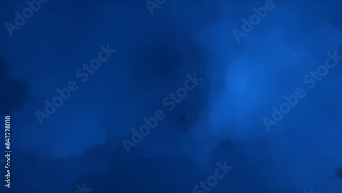Space Nebula science astronomy background. Fly through large blue nebula. Starry outer space background. Nebula Space