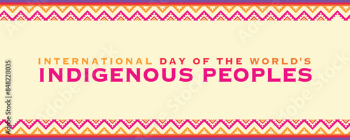 Indigenous Peoples Day. Holiday concept. Template for background, banner, card, poster with text inscription. Vector EPS10 illustration
