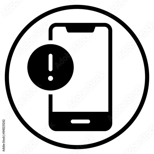 mobile phone glyph icon