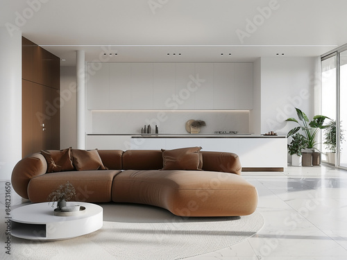 Stylish living room corner presents a blend of modern elements