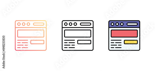 Blog icon design with white background stock illustration