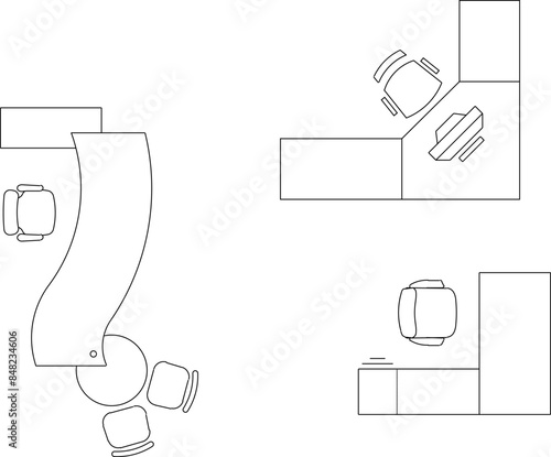 Sketsa ilustrasi siluet vektor desain detail desain furnitur lemari rias klasik etnik tradisional vintage yang penuh ukiran photo