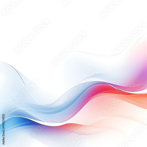 Abstract curve light effects lines background in cool and warm colors, copy space