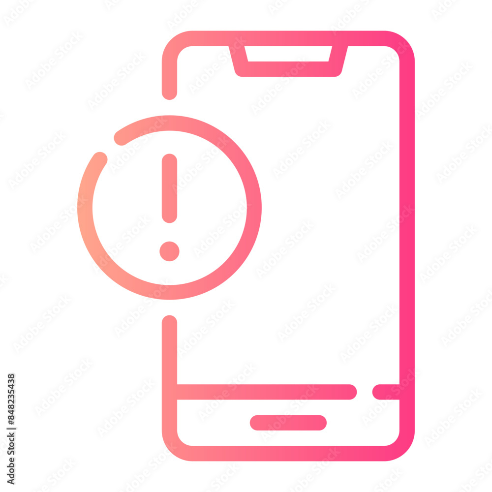 mobile phone gradient icon