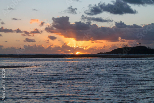 sunrise over the beach, k'gari