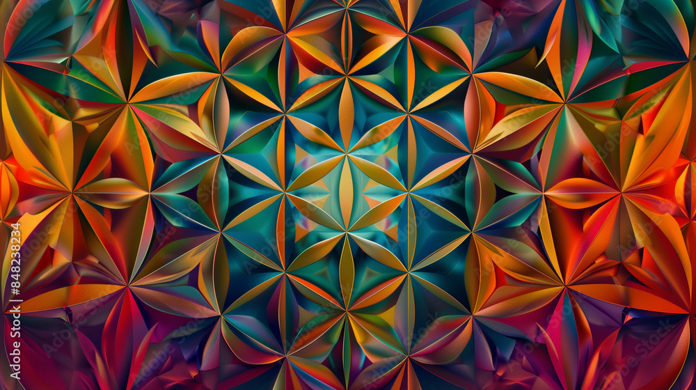 The Flower of Life mandala on an abstract background is a symbol of transcendence and unity of the universe. Its complex patterns and geometric forms create an impression of deep harmony and balance. The Flower of Life mandala on an abstract background is a symbol of transcendence and unity of the universe. Its complex patterns and geometric forms create an impression of deep harmony and balance.