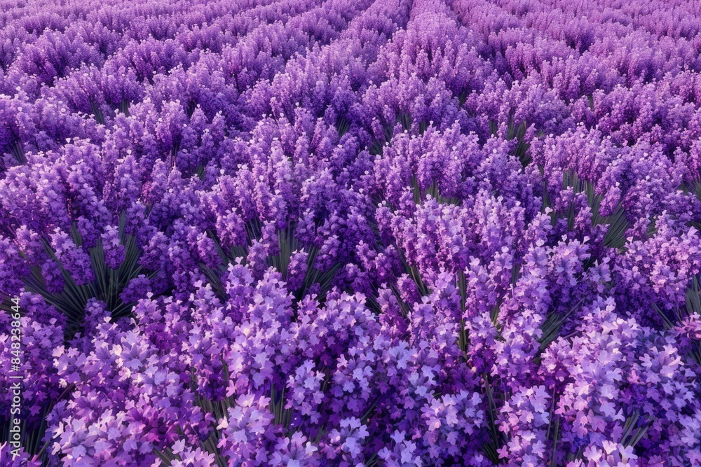 Panoramic view of blooming lavender flowers for summer background. Panoramic view of blooming lavender flowers for summer background.