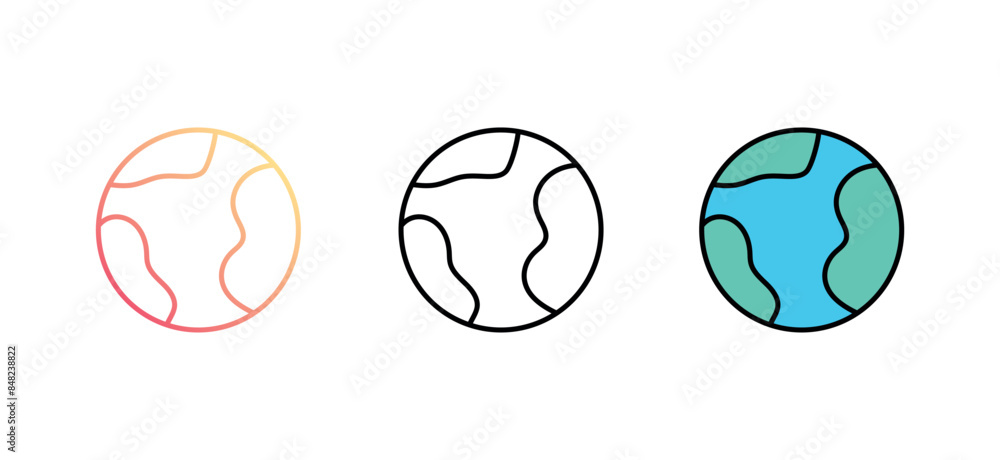 World icon design with white background stock illustration World icon design with white background stock illustration