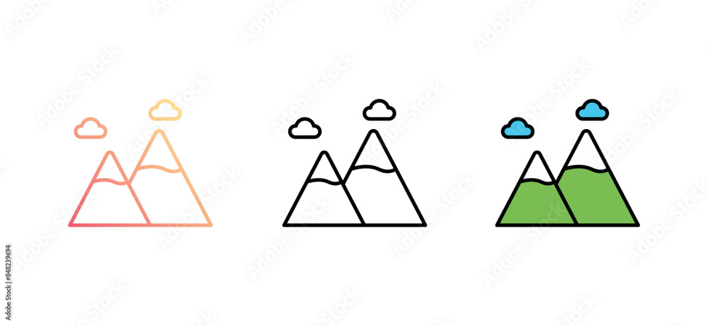 Mountains icon design with white background stock illustration Mountains icon design with white background stock illustration