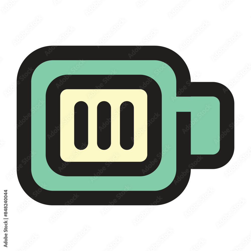 Battery icon, vector illustration, filled style, best used for web Battery icon, vector illustration, filled style, best used for web