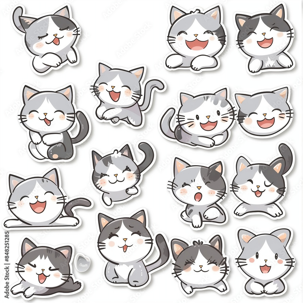 Obraz premium Adorable kittens showcasing their unique personalities.