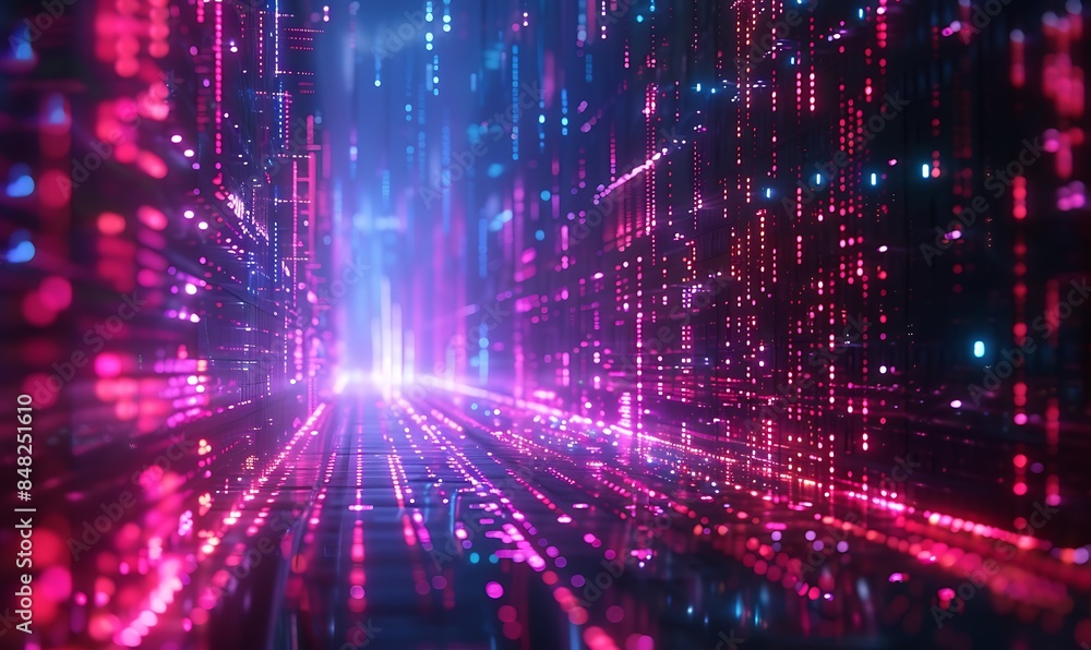Neon Matrix A Futuristic Wave of Data Deluge Neon Matrix A Futuristic Wave of Data Deluge